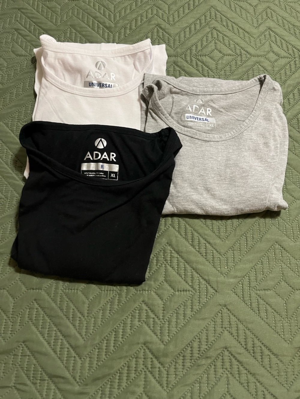 ADAR Universal Women’s Long Sleeve Tee - Black, Light Gray, White
